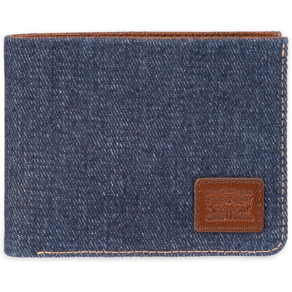 imageLevis Mens Classic Bifold Passcase Wallet with Multiple Card Slots and Id WindowIndigo