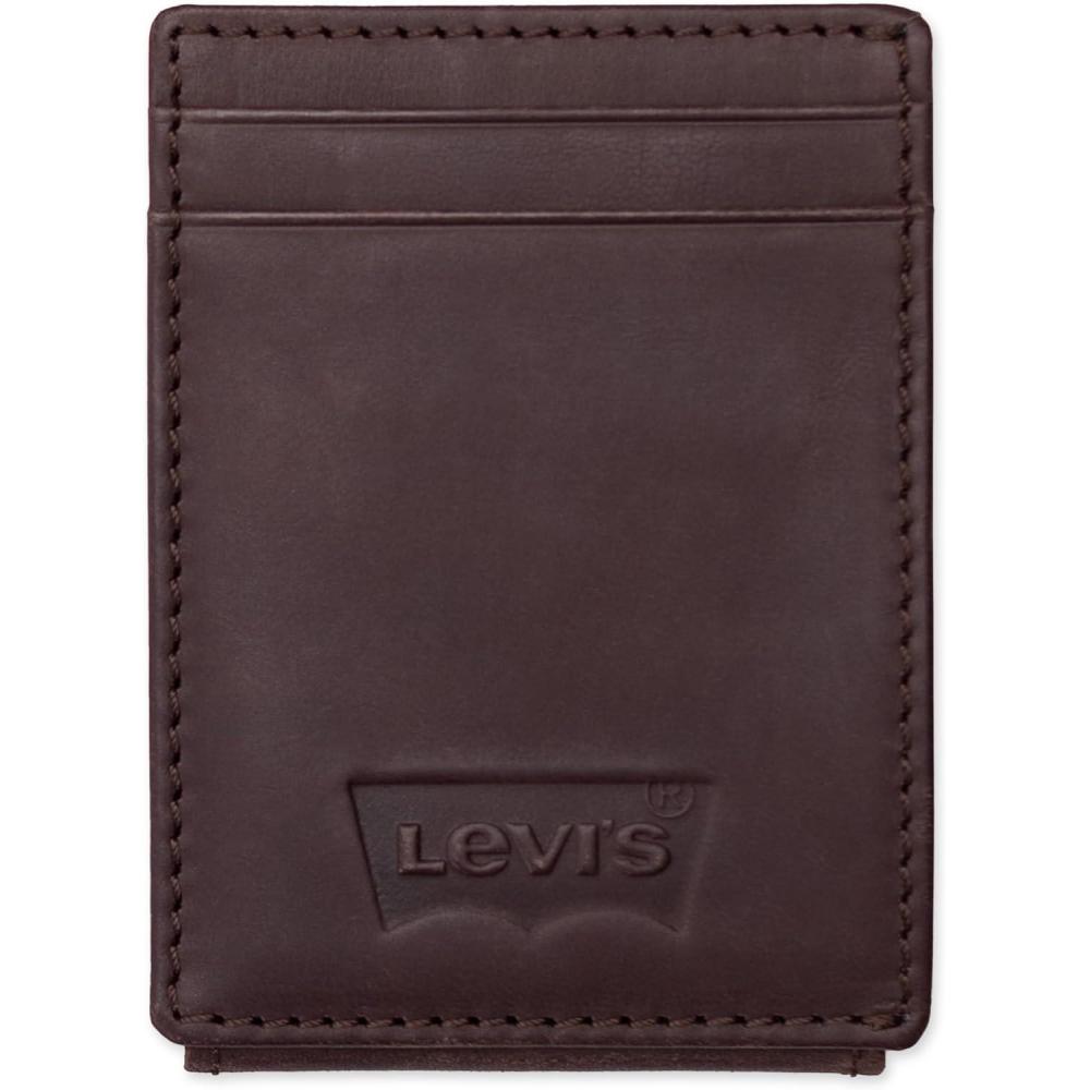 imageLevis Mens RFID Slim Everyday Front Pocket Card Case WalletBrown