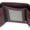 imageLevis Mens Trifold WalletSleek and Slim Includes Id Window and Credit Card HolderBrown Heavy Stitch