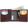 imageLevis Mens Trifold WalletSleek and Slim Includes Id Window and Credit Card HolderBrown Heavy Stitch
