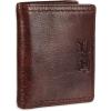 imageLevis Mens Trifold WalletSleek and Slim Includes Id Window and Credit Card HolderBrown Heavy Stitch