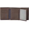 imageLevis Mens Trifold WalletSleek and Slim Includes Id Window and Credit Card HolderBrown Xcap