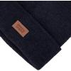 imageLevis All Season Comfy Leather Logo Patch Cuffed Hero BeanieMarl Navy