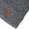 imageLevis All Season Comfy Leather Logo Patch Cuffed Hero BeanieMarled Grey