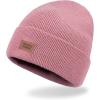 imageLevis All Season Comfy Leather Logo Patch Cuffed Hero BeaniePink Solid