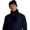 imageLevis Mens Classic Winter Warm Knit Beanie Hat and Scarf SetBlack Ribbed