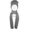 imageLevis Mens Classic Winter Warm Knit Beanie Hat and Scarf SetCharcoal