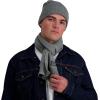 imageLevis Mens Classic Winter Warm Knit Beanie Hat and Scarf SetCharcoal