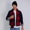 imageLevis Mens Classic Winter Warm Knit Beanie Hat and Scarf SetRed Plaid