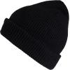 imageLevis Mens Cozy Knit Cuffed Logo Patch Beanie HatsRibbed Black
