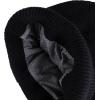 imageLevis Mens Cozy Knit Cuffed Logo Patch Beanie HatsRibbed Black