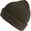 imageLevis Mens Cozy Knit Cuffed Logo Patch Beanie HatsRibbed Olive