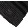 imageLevis Mens Cozy Knit Cuffed Logo Patch Beanie HatsStriped Charcoal