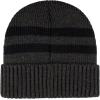 imageLevis Mens Cozy Knit Cuffed Logo Patch Beanie HatsStriped Charcoal