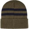 imageLevis Mens Cozy Knit Cuffed Logo Patch Beanie HatsStriped Olive