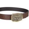 imageLevis Mens Everyday Jean Belt with Removable Plaque BuckleBrown Classic