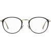 imageLevis Mens Lv 5001 Oval Prescription Eyeglass FramesBlack GoldDemo Lens