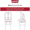 imageLevis Mens TwoinOne Reversible Rotative Buckle Casual Everyday Jean Belt Regular and Big ampamp Tall SizingBrownBlack