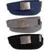 imageLevis UnisexAdult Casual CutToFit Web Belt Sets  3 Pack Straps with 1 Interchangeable BuckleBlackBlueGrey
