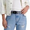 imageLevis Womens Fully Adjustable Perforated Leather Casual Jean Belt with Double Prong BuckleBlack