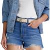 imageLevis Womens Fully Adjustable Perforated Leather Casual Jean Belt with Double Prong BuckleIvory