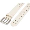 imageLevis Womens Fully Adjustable Perforated Leather Casual Jean Belt with Double Prong BuckleIvory