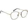 imageLevis Womens Lv 1027 Round Prescription Eyeglass FramesGold GreyDemo Lens