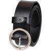 imageLevis Womens Round Circle Buckle Casual Leather Jean BeltBlack