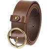 imageLevis Womens Round Circle Buckle Casual Leather Jean BeltTan Circular