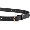 imageLevis Womens Skinny Fully Adjustable Perforated Leather Jean Belt with Round Harness Buckle Regular and Plus SizesBlack Perforated