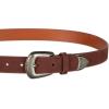 imageLevis Womens Slim Casual Western Style Leather Jean Belt with Metal Tip  Regular ampamp Plus SizesBrown Suede