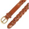 imageLevis womens Fully Adjustable Casual Leather Braided Belt for Jeans and DressesTan Braid