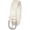 imageLevis womens Fully Adjustable Casual Leather Braided Belt for Jeans and DressesWhite