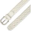 imageLevis womens Fully Adjustable Casual Leather Braided Belt for Jeans and DressesWhite