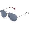 imageLevis Lv 1006S Aviator SunglassesDark Ruthenium RedGrey