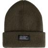 imageLevis Mens Cozy Knit Cuffed Logo Patch Beanie HatsRibbed Olive