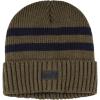 imageLevis Mens Cozy Knit Cuffed Logo Patch Beanie HatsStriped Olive
