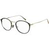 imageLevis Mens Lv 5001 Oval Prescription Eyeglass FramesBlack GoldDemo Lens