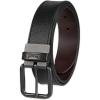 imageLevis Mens TwoinOne Reversible Rotative Buckle Casual Everyday Jean Belt Regular and Big ampamp Tall SizingJet BlackBrown
