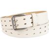 imageLevis Womens Fully Adjustable Perforated Leather Casual Jean Belt with Double Prong BuckleIvory