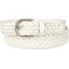 imageLevis womens Fully Adjustable Casual Leather Braided Belt for Jeans and DressesWhite