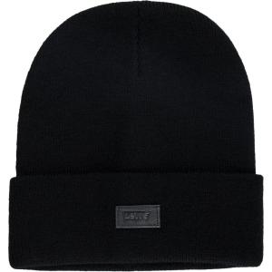 imageLevis All Season Comfy Leather Logo Patch Cuffed Hero BeanieBlack Solid