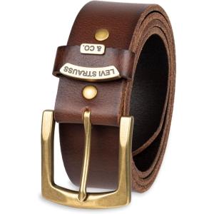 imageLevis Mens Casual Everyday Leather Jean BeltBrown Ornament