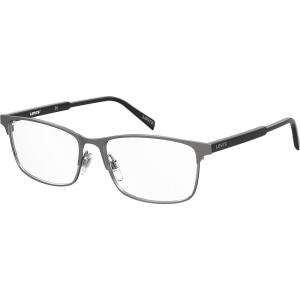 imageLevis Mens LV 1012 Rectangular Prescription Eyeglass Frames Semi Matte Dark RutheniumDemo Lens 55mm 16mm