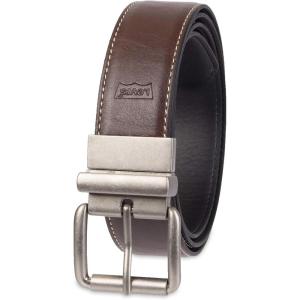 imageLevis Mens TwoinOne Reversible Rotative Buckle Casual Everyday Jean Belt Regular and Big ampamp Tall SizingBrownBlack Jones