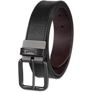 imageLevis Mens TwoinOne Reversible Rotative Buckle Casual Everyday Jean Belt Regular and Big ampamp Tall SizingJet BlackBrown