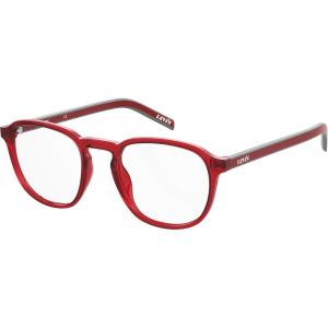 imageLevis Womens Lv 1024 Round Prescription Eyeglass FramesRedDemo Lens
