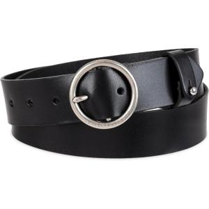 imageLevis Womens Round Circle Buckle Casual Leather Jean BeltBlack