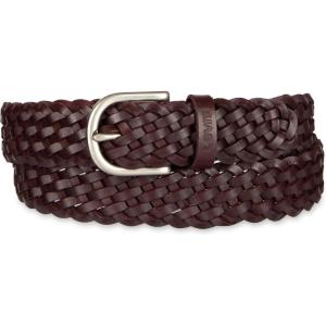 imageLevis womens Fully Adjustable Casual Leather Braided Belt for Jeans and DressesBurgundy