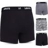 imageLevis Mens Boxer Briefs Breathable Stretch Underwear 4 PackScribble Logo  Caviar  B25heathergrey  Caviar
